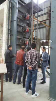 ISO 834-1 Tungku pengujian ketahanan api vertikal untuk partisi jendela pintu kebakaran kaca