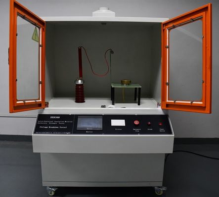 Mesin Uji Bahan Isolasi IEC 60243-1 0~50kV Mesin Uji Laboratorium Tegangan Tembus